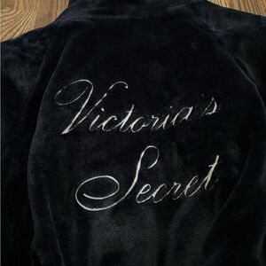 Victoria's Secret Black Plush Robe